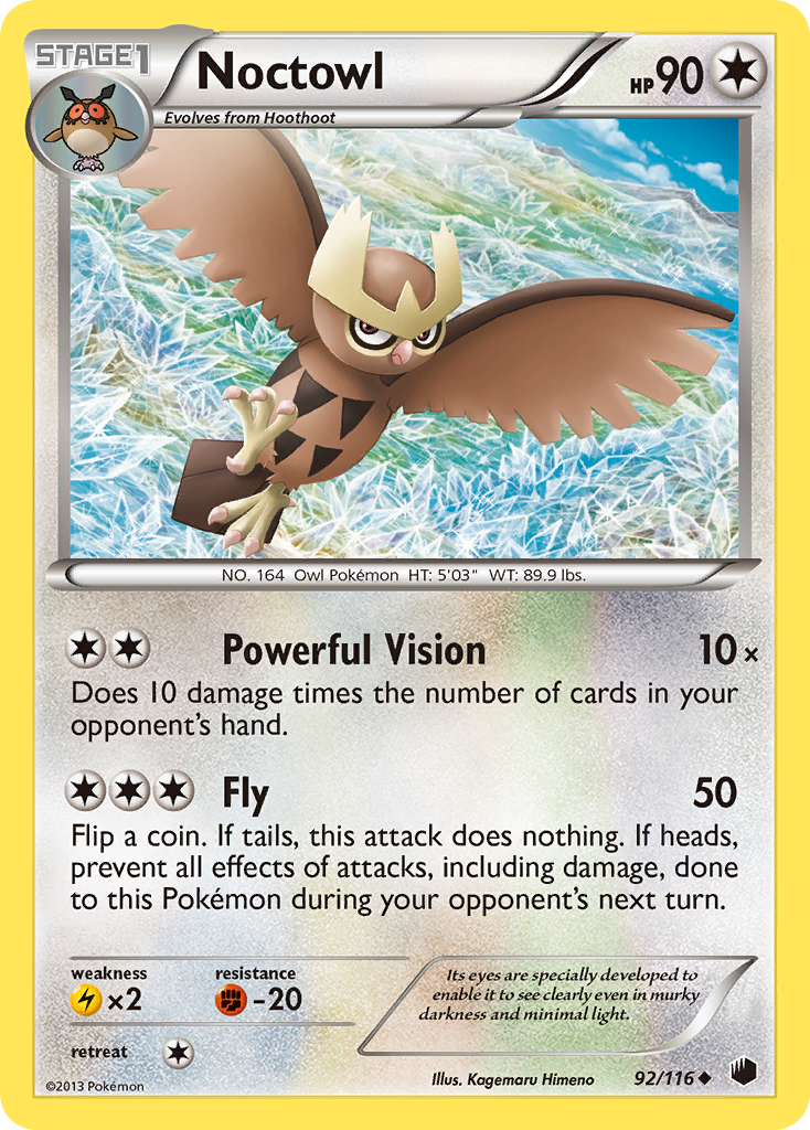 Noctowl (92/116) [Black & White: Plasma Freeze] | Shuffle n Cut Hobbies & Games