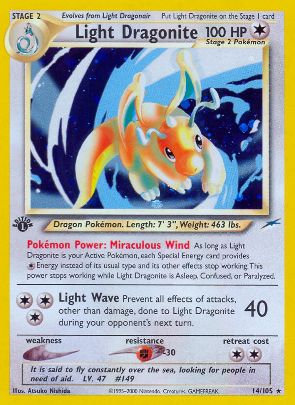 Light Dragonite (14/105) [Neo Destiny 1st Edition] | Shuffle n Cut Hobbies & Games