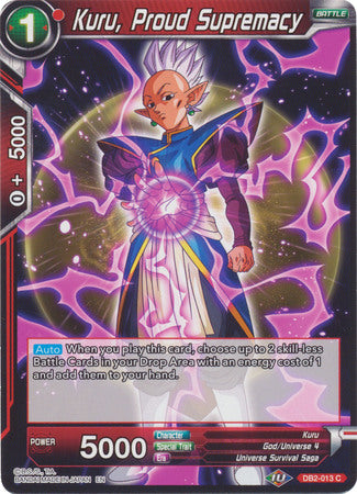 Kuru, Proud Supremacy [DB2-013] | Shuffle n Cut Hobbies & Games