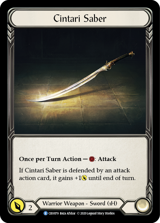Cintari Saber [CRU079] 1st Edition Cold Foil | Shuffle n Cut Hobbies & Games