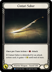 Cintari Saber [CRU079] 1st Edition Cold Foil | Shuffle n Cut Hobbies & Games