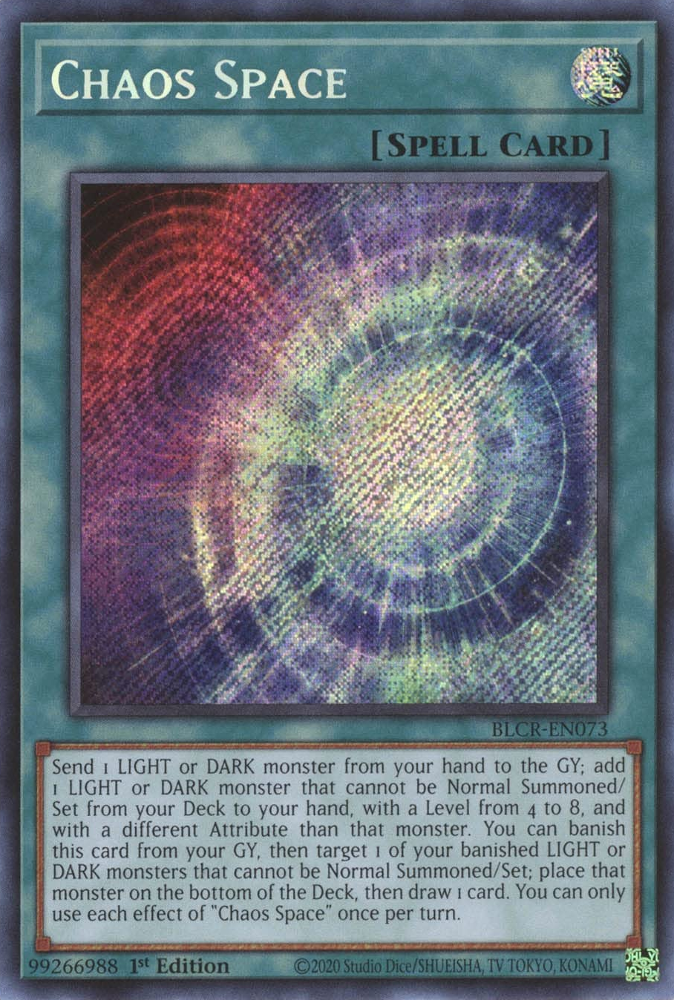 Chaos Space [BLCR-EN073] Secret Rare | Shuffle n Cut Hobbies & Games