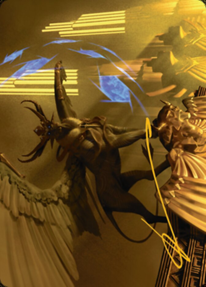 Raffine, Scheming Seer Art Card (Gold-Stamped Signature) [Streets of New Capenna Art Series] | Shuffle n Cut Hobbies & Games