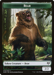 Human Warrior // Bear Double-Sided Token [Kaldheim Tokens] | Shuffle n Cut Hobbies & Games