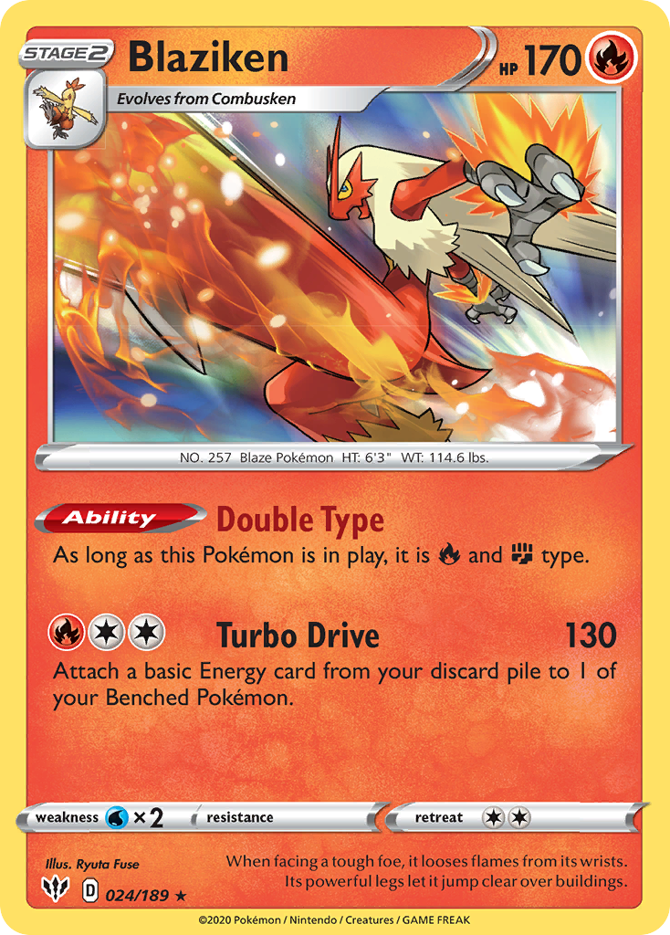 Blaziken (024/189) [Sword & Shield: Darkness Ablaze] | Shuffle n Cut Hobbies & Games