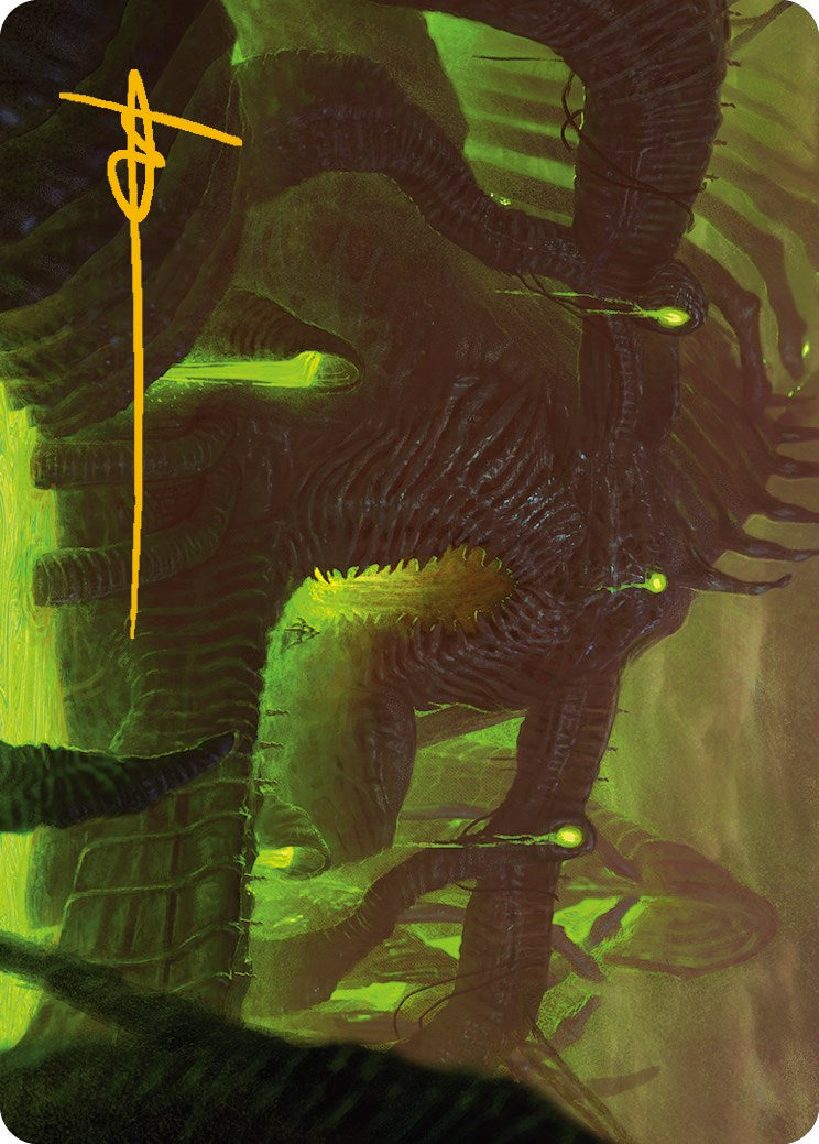 The Dross Pits Art Card (Gold-Stamped Signature) [Phyrexia: All Will Be One Art Series] | Shuffle n Cut Hobbies & Games