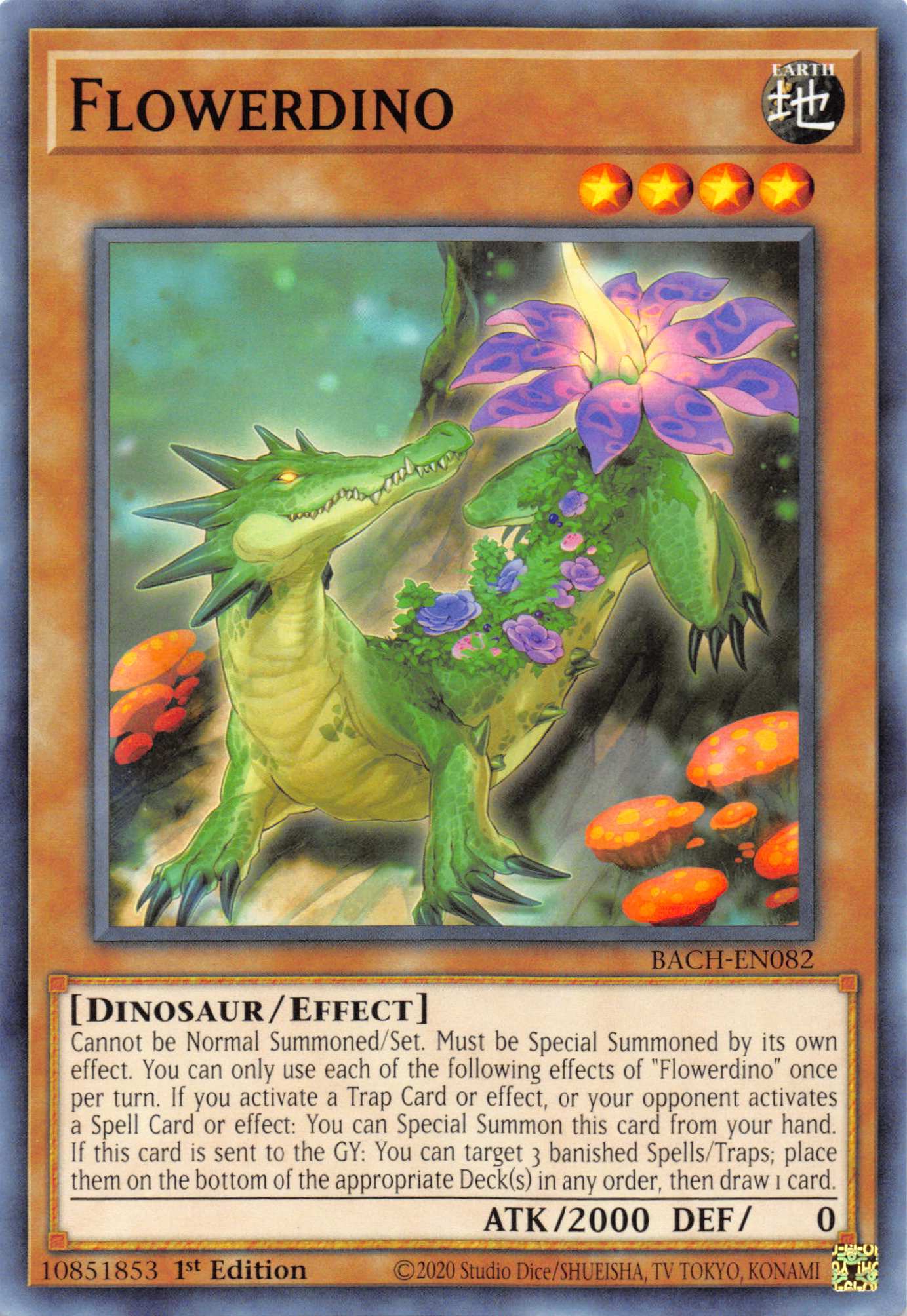 Flowerdino [BACH-EN082] Common | Shuffle n Cut Hobbies & Games