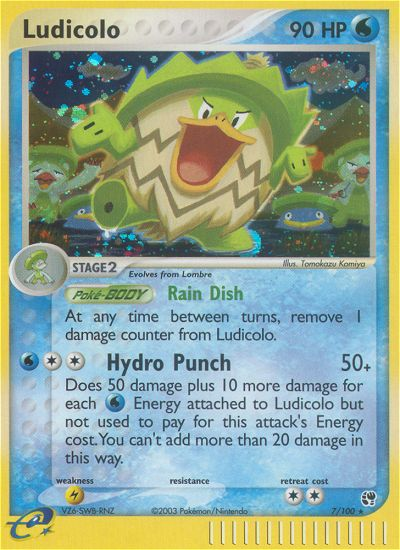 Ludicolo (7/100) [EX: Sandstorm] | Shuffle n Cut Hobbies & Games