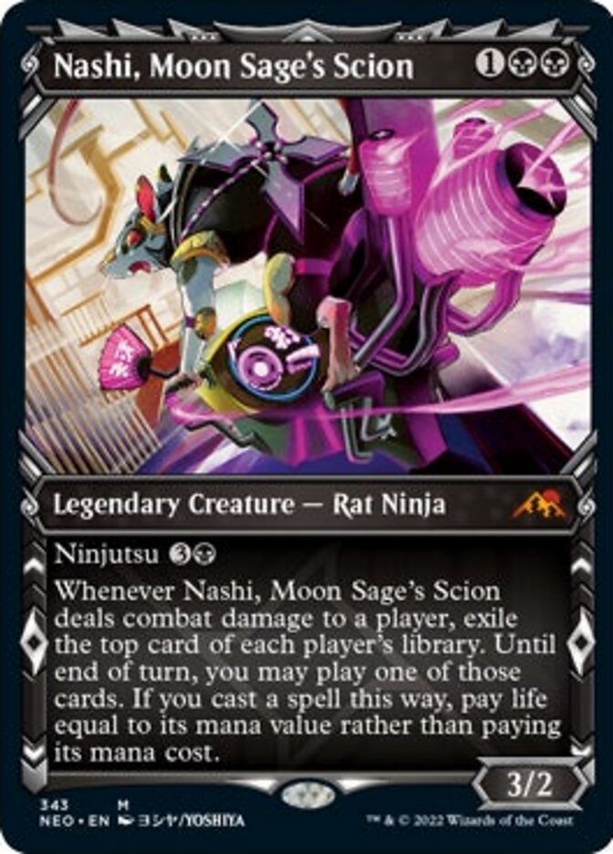 Nashi, Moon Sage's Scion (Showcase Ninja) [Kamigawa: Neon Dynasty] | Shuffle n Cut Hobbies & Games