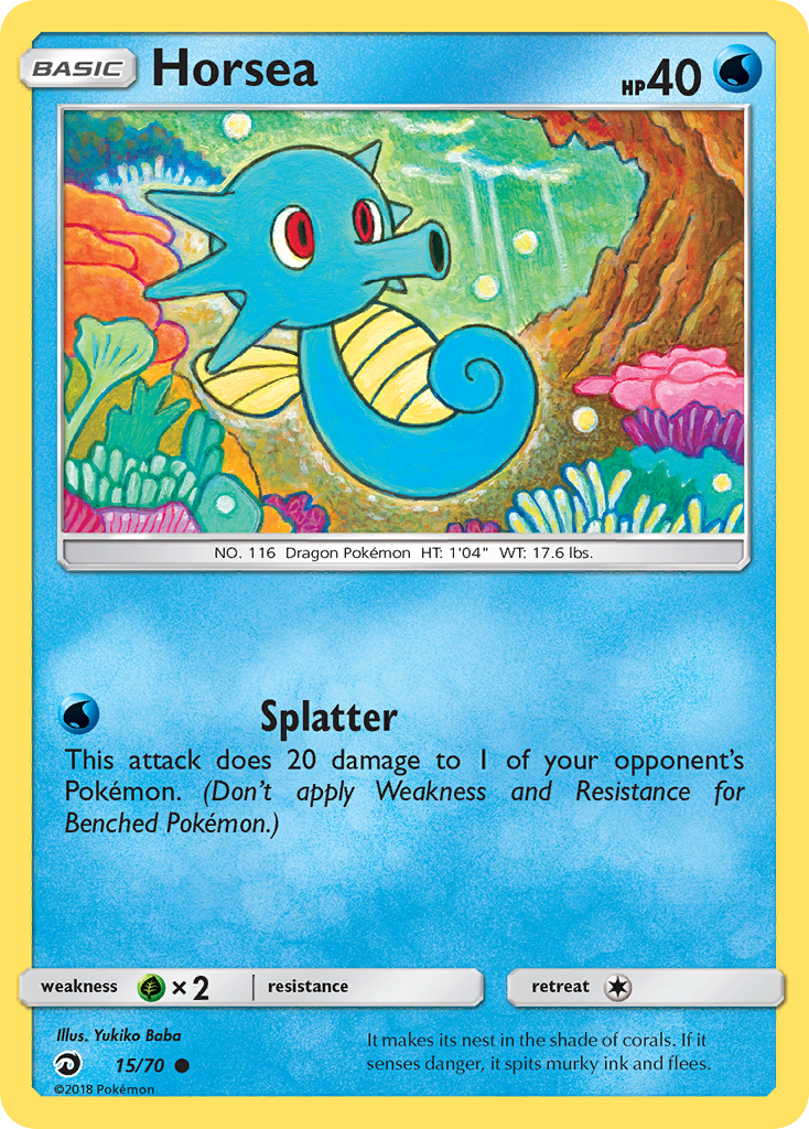 Horsea (15/70) [Sun & Moon: Dragon Majesty] | Shuffle n Cut Hobbies & Games