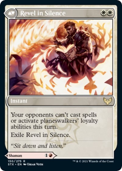 Flamescroll Celebrant // Revel in Silence [Strixhaven: School of Mages Prerelease Promos] | Shuffle n Cut Hobbies & Games