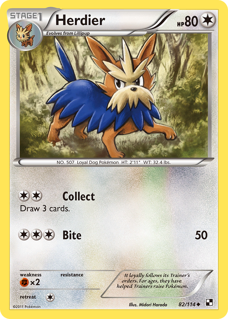 Herdier (82/114) [Black & White: Base Set] | Shuffle n Cut Hobbies & Games