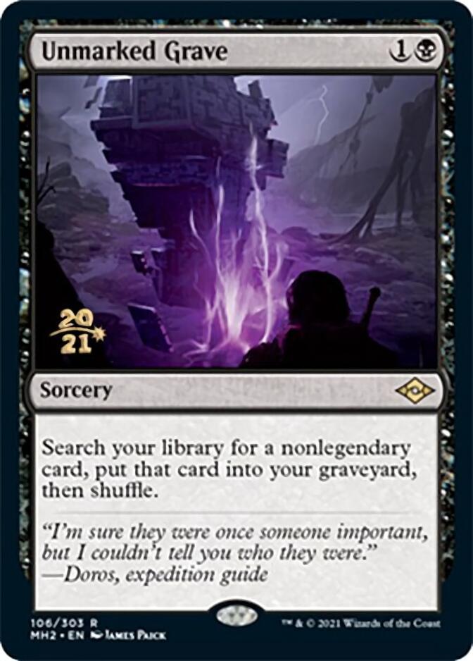 Unmarked Grave [Modern Horizons 2 Prerelease Promos] | Shuffle n Cut Hobbies & Games