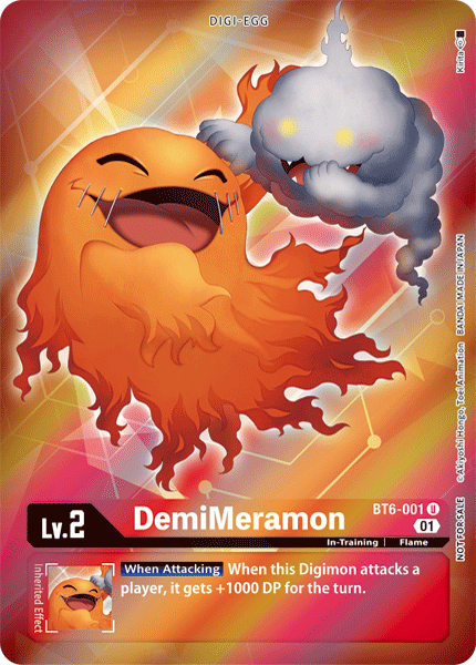 DemiMeramon [BT6-001] (Alternative Art - Box Topper) [Double Diamond] | Shuffle n Cut Hobbies & Games