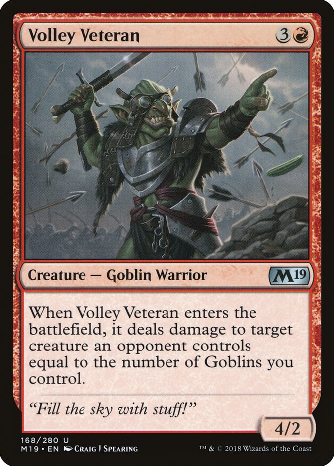 Volley Veteran [Core Set 2019] | Shuffle n Cut Hobbies & Games