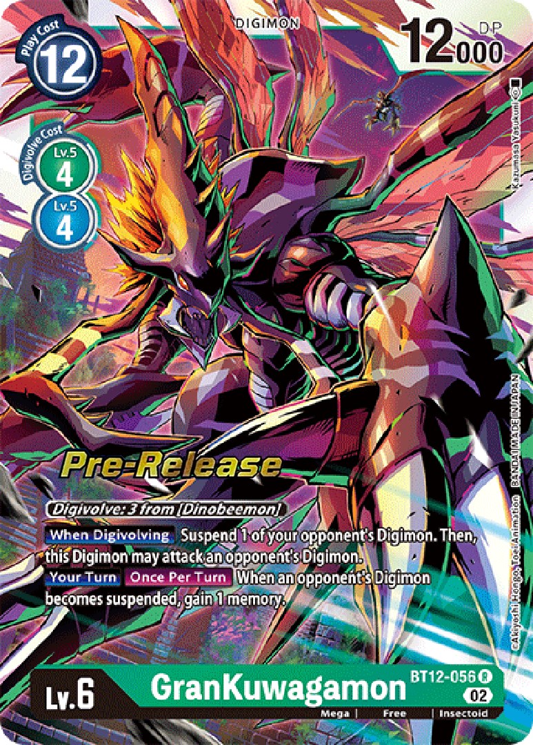 GranKuwagamon [BT12-056] [Across Time Pre-Release Cards] | Shuffle n Cut Hobbies & Games