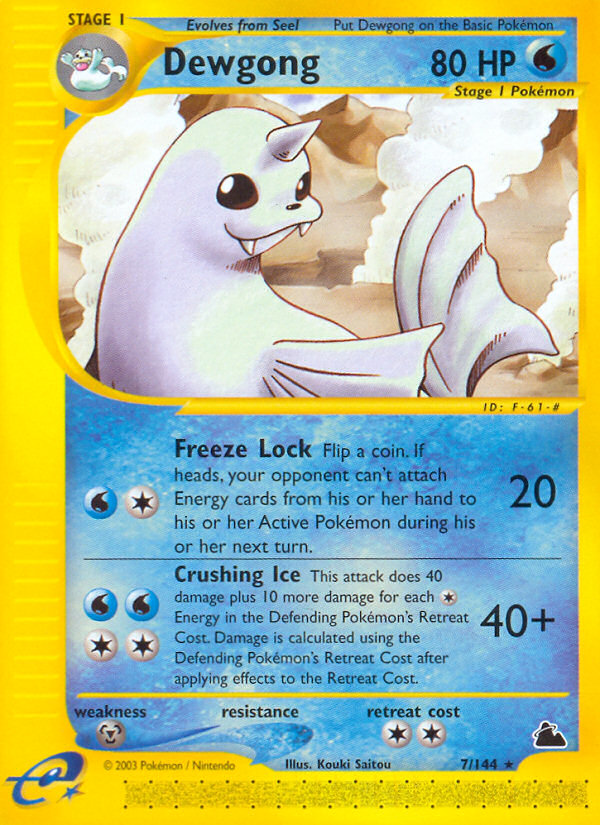 Dewgong (7/144) [Skyridge] | Shuffle n Cut Hobbies & Games