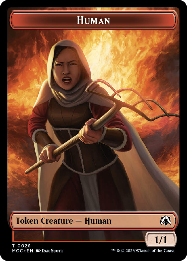 Squid // Human (26) Double-Sided Token [March of the Machine Commander Tokens] | Shuffle n Cut Hobbies & Games