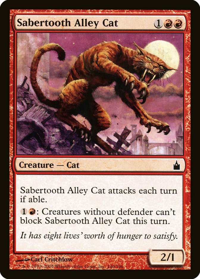 Sabertooth Alley Cat [Ravnica: City of Guilds] | Shuffle n Cut Hobbies & Games