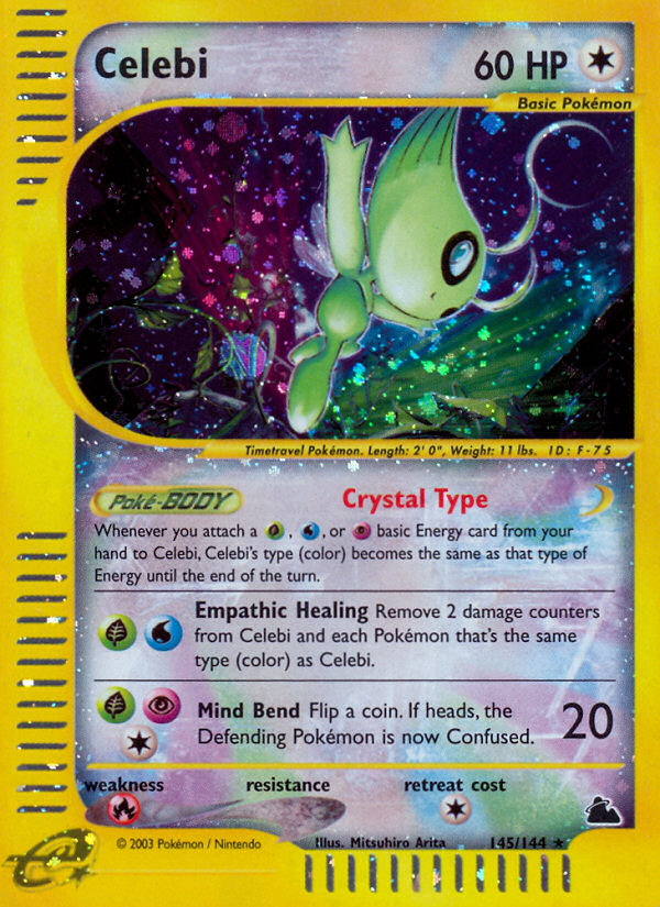 Celebi (145/144) [Skyridge] | Shuffle n Cut Hobbies & Games