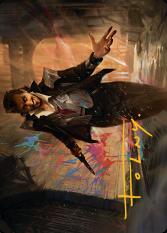 Anhelo, the Painter Art Card (Gold-Stamped Signature) [Streets of New Capenna Art Series] | Shuffle n Cut Hobbies & Games