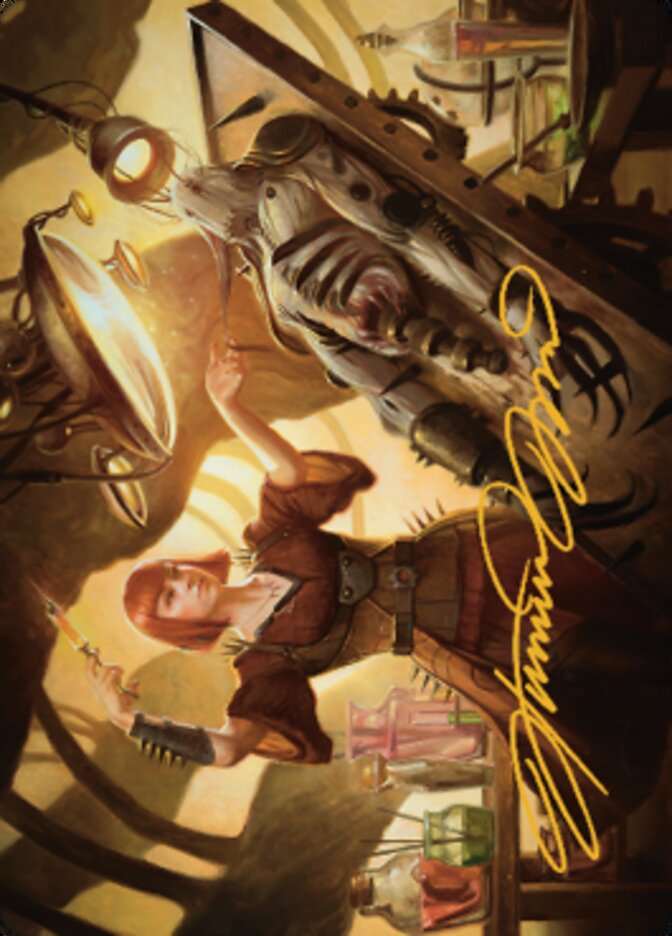 Ashnod, Flesh Mechanist Art Card (Gold-Stamped Signature) [The Brothers' War Art Series] | Shuffle n Cut Hobbies & Games