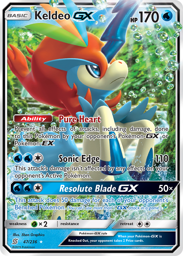 Keldeo GX (47/236) [Sun & Moon: Unified Minds] | Shuffle n Cut Hobbies & Games