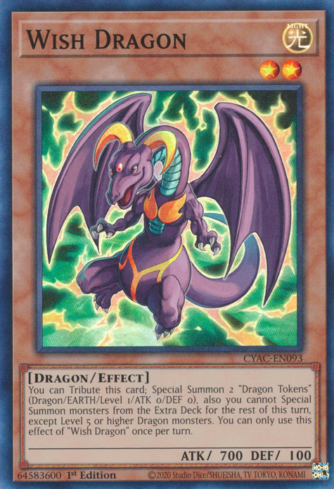 Wish Dragon [CYAC-EN093] Super Rare | Shuffle n Cut Hobbies & Games