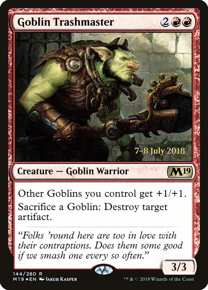 Goblin Trashmaster [Core Set 2019 Prerelease Promos] | Shuffle n Cut Hobbies & Games