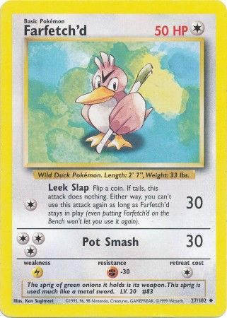 Farfetch'd (27/102) [Base Set Unlimited] | Shuffle n Cut Hobbies & Games