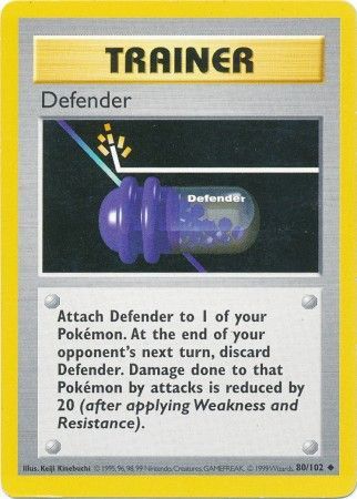 Defender (80/102) [Base Set Shadowless Unlimited] | Shuffle n Cut Hobbies & Games