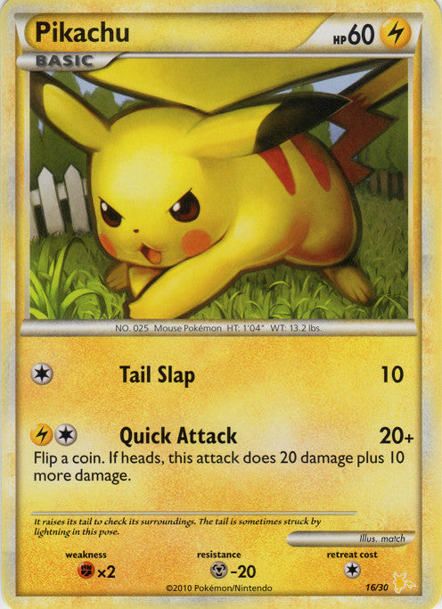 Pikachu (16/30) [HeartGold & SoulSilver: Trainer Kit - Raichu] | Shuffle n Cut Hobbies & Games