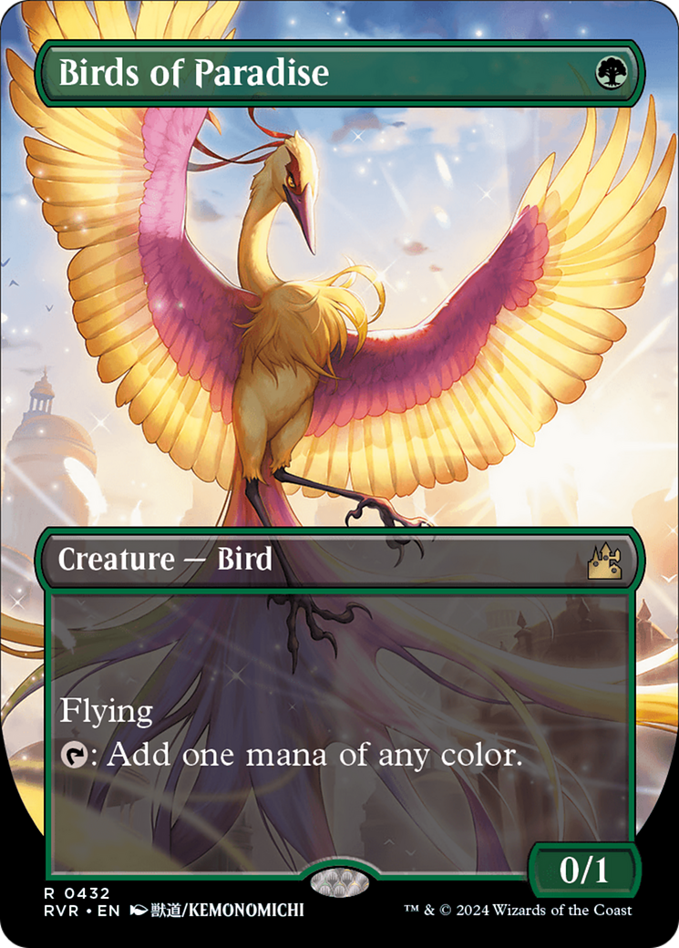 Birds of Paradise (Anime Borderless) [Ravnica Remastered] | Shuffle n Cut Hobbies & Games