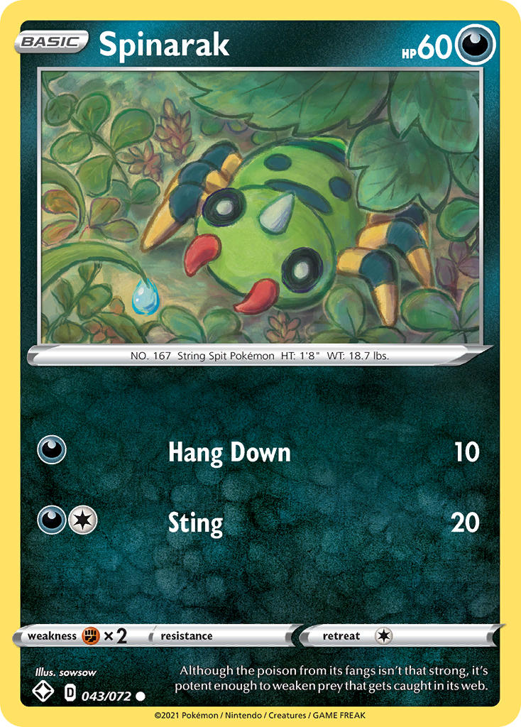 Spinarak (043/072) [Sword & Shield: Shining Fates] | Shuffle n Cut Hobbies & Games
