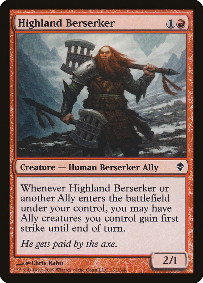 Highland Berserker [Zendikar] | Shuffle n Cut Hobbies & Games