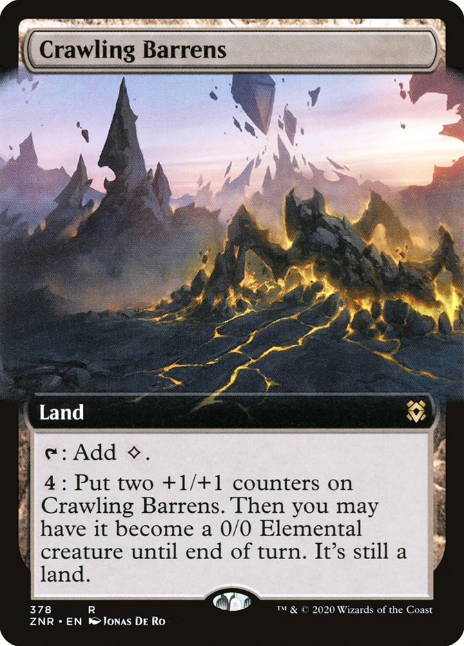 Crawling Barrens (Extended Art) [Zendikar Rising] | Shuffle n Cut Hobbies & Games