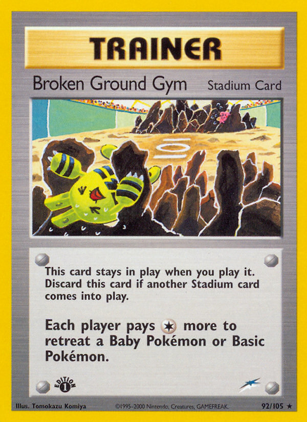 Broken Ground Gym (92/105) [Neo Destiny 1st Edition] | Shuffle n Cut Hobbies & Games