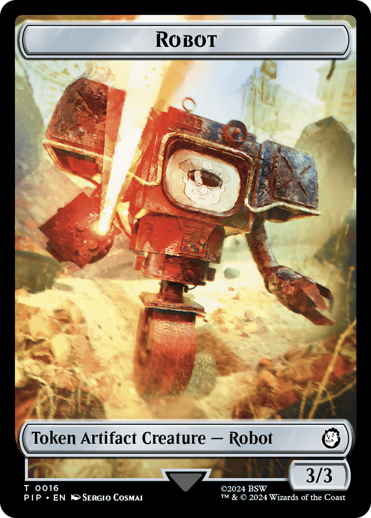 Robot // Treasure (019) Double-Sided Token [Fallout Tokens] | Shuffle n Cut Hobbies & Games
