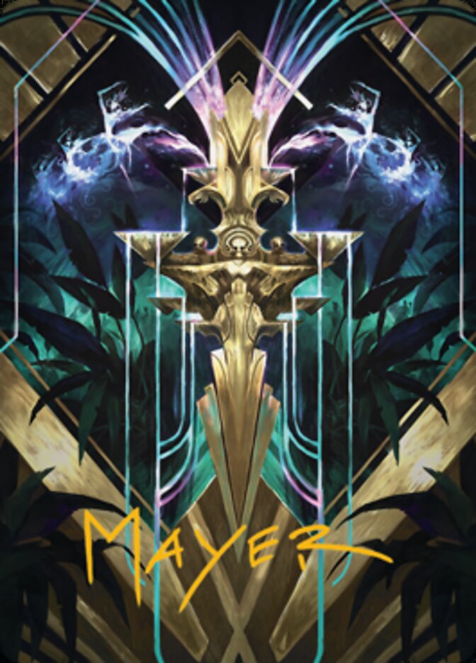 Halo Fountain Art Card (Gold-Stamped Signature) [Streets of New Capenna Art Series] | Shuffle n Cut Hobbies & Games