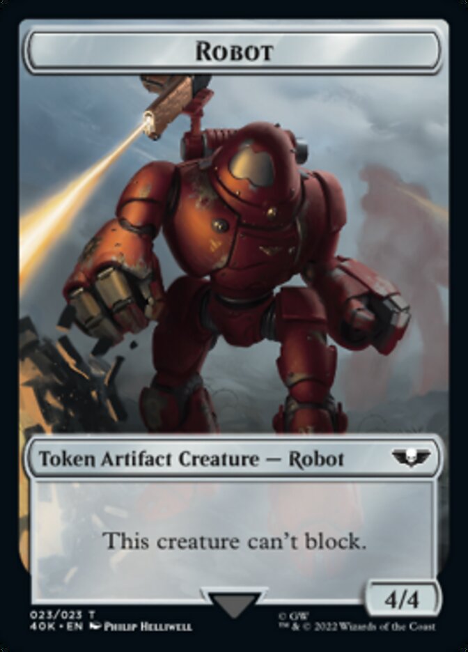 Astartes Warrior // Robot Double-Sided Token (Surge Foil) [Warhammer 40,000 Tokens] | Shuffle n Cut Hobbies & Games