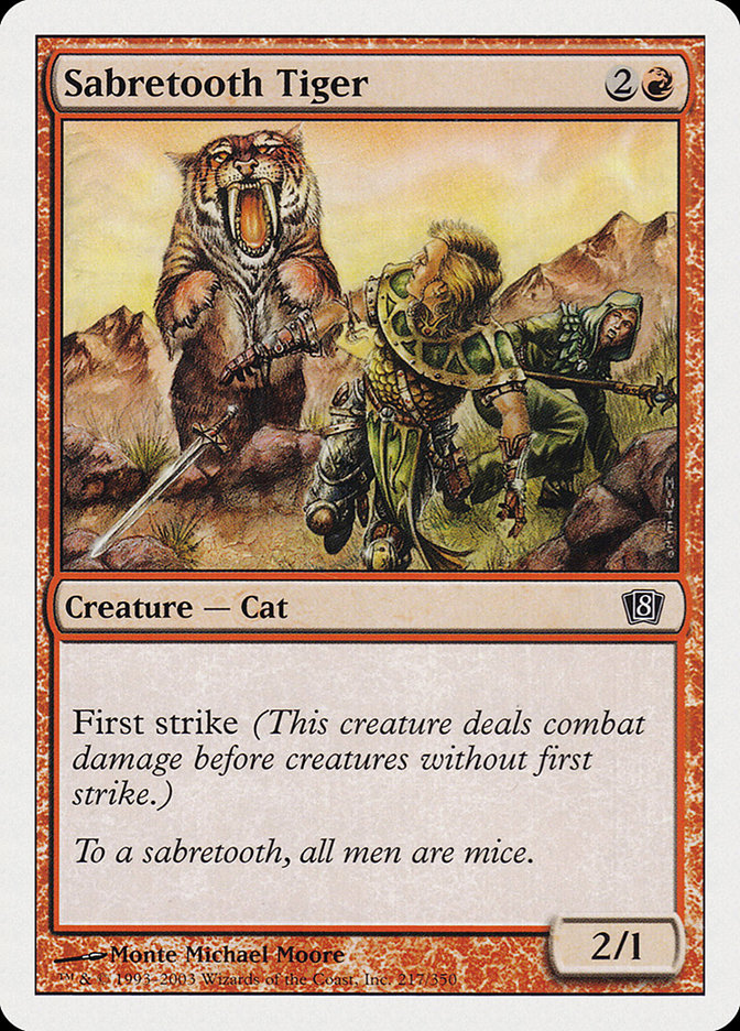 Sabretooth Tiger [Eighth Edition] | Shuffle n Cut Hobbies & Games