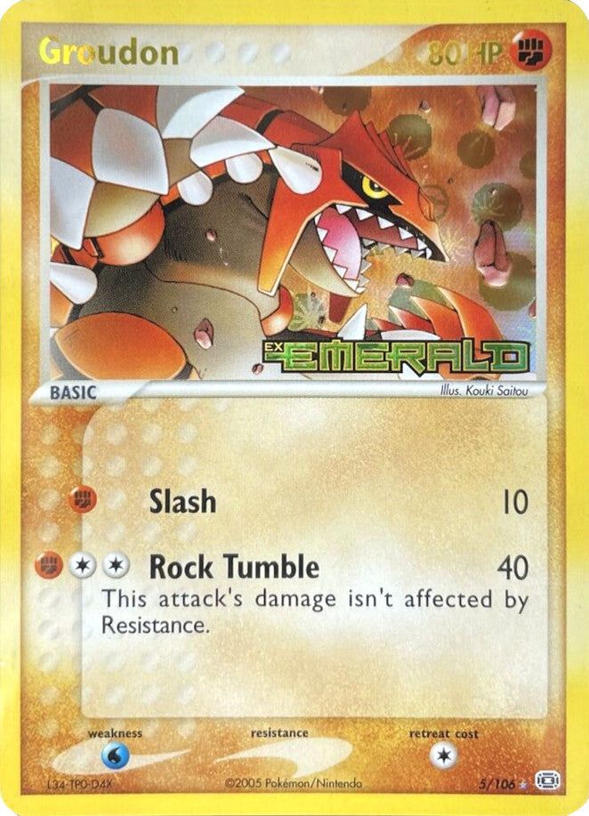 Groudon (5/106) (Stamped) [EX: Emerald] | Shuffle n Cut Hobbies & Games