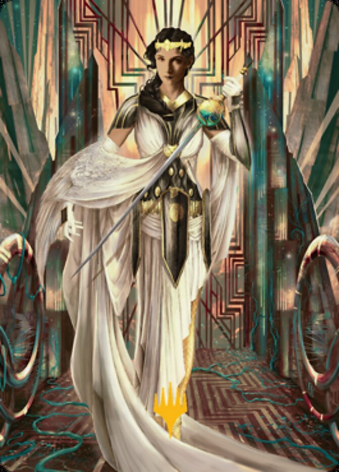 Elspeth Resplendent 2 Art Card (Gold-Stamped Signature) [Streets of New Capenna Art Series] | Shuffle n Cut Hobbies & Games