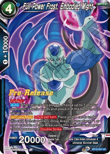 Full-Power Frost, Embodied Might (BT15-051) [Saiyan Showdown Prerelease Promos] | Shuffle n Cut Hobbies & Games