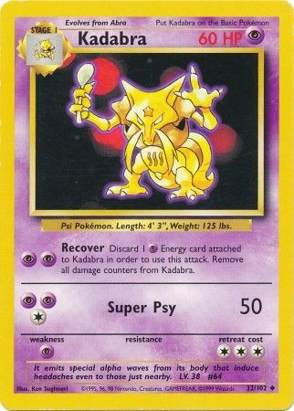 Kadabra (32/102) [Base Set Unlimited] | Shuffle n Cut Hobbies & Games