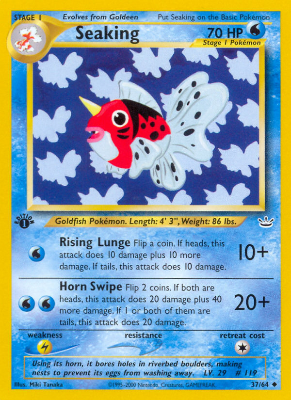 Seaking (37/64) [Neo Revelation 1st Edition] | Shuffle n Cut Hobbies & Games