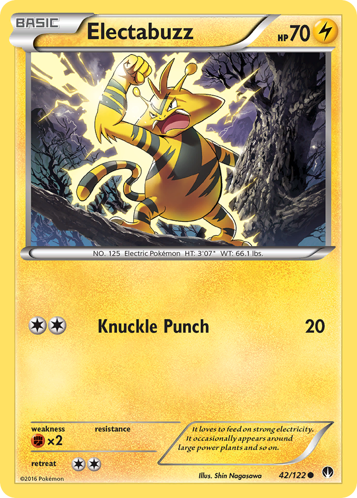 Electabuzz (42/122) [XY: BREAKpoint] | Shuffle n Cut Hobbies & Games