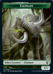 Frog Lizard // Elephant Double-Sided Token [Commander 2021 Tokens] | Shuffle n Cut Hobbies & Games