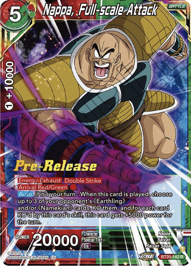 Nappa, Full-scale Attack (BT20-142) [Power Absorbed Prerelease Promos] | Shuffle n Cut Hobbies & Games