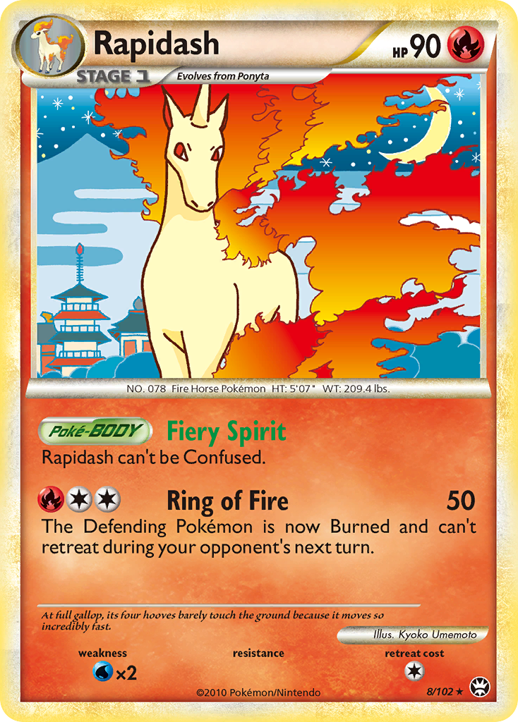 Rapidash (8/102) [HeartGold & SoulSilver: Triumphant] | Shuffle n Cut Hobbies & Games